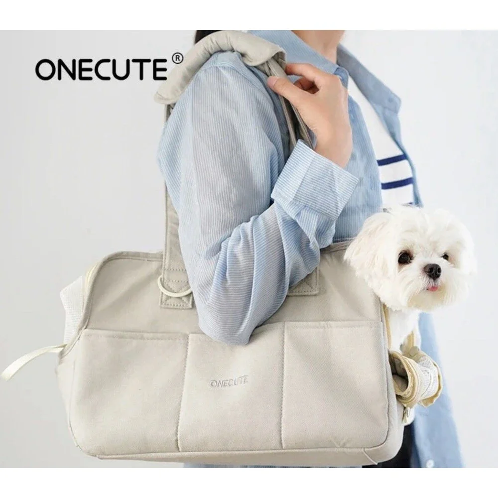 ONECUTE  Dog Purse Carrier for Small Dogs Rabbit cat with Large Pockets, Mesh